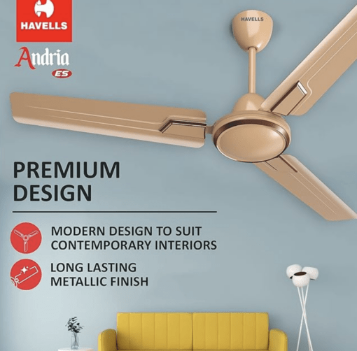 Havells 1200mm Andria Energy Saving Ceiling Fan (Quartz, Pack of 1) - Image 2